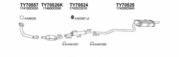  700101 Exhaust system 700101: Buy near me in Poland at 2407.PL - Good price!