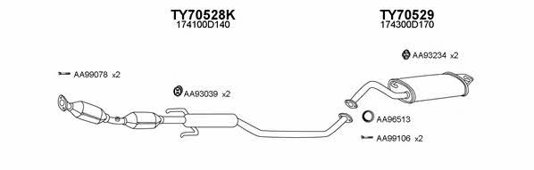  700102 Exhaust system 700102: Buy near me in Poland at 2407.PL - Good price!
