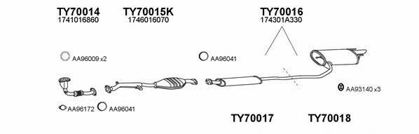  700106 Exhaust system 700106: Buy near me in Poland at 2407.PL - Good price!