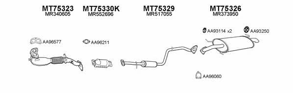  750035 Exhaust system 750035: Buy near me in Poland at 2407.PL - Good price!