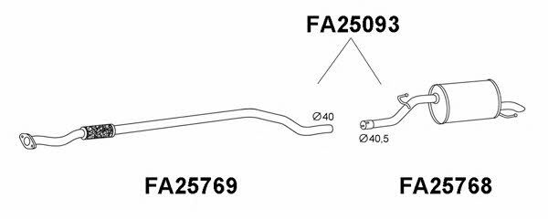 Veneporte FA25093 End Silencer FA25093: Buy near me in Poland at 2407.PL - Good price!