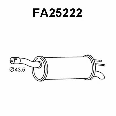 Veneporte FA25222 Глушитель, задняя часть FA25222: Купить в Польше - Отличная цена на 2407.PL!