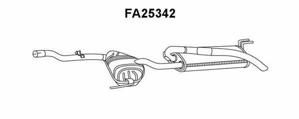 Veneporte FA25342 Глушитель, задняя часть FA25342: Отличная цена - Купить в Польше на 2407.PL!