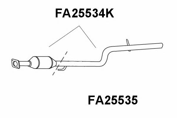 Veneporte FA25534K Catalytic Converter FA25534K: Buy near me in Poland at 2407.PL - Good price!