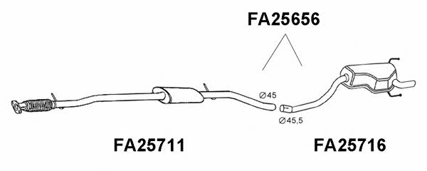 Veneporte FA25656 Глушник, задня частина FA25656: Приваблива ціна - Купити у Польщі на 2407.PL!