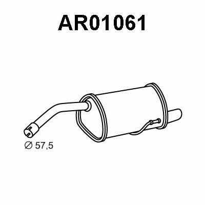 Veneporte AR01061 Глушитель, задняя часть AR01061: Отличная цена - Купить в Польше на 2407.PL!