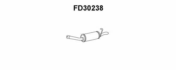 Veneporte FD30238 Глушитель, задняя часть FD30238: Отличная цена - Купить в Польше на 2407.PL!