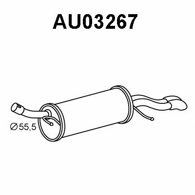 Veneporte AU03267 End Silencer AU03267: Buy near me in Poland at 2407.PL - Good price!