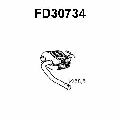 Veneporte FD30734 End Silencer FD30734: Buy near me in Poland at 2407.PL - Good price!