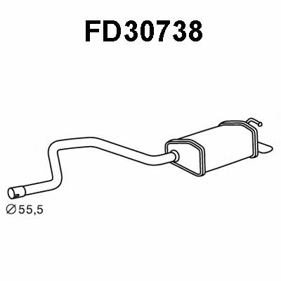 Veneporte FD30738 End Silencer FD30738: Buy near me in Poland at 2407.PL - Good price!