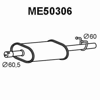 Veneporte ME50306 End Silencer ME50306: Buy near me in Poland at 2407.PL - Good price!