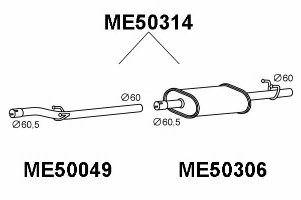 Veneporte ME50314 Endschalldämpfer ME50314: Kaufen Sie zu einem guten Preis in Polen bei 2407.PL!