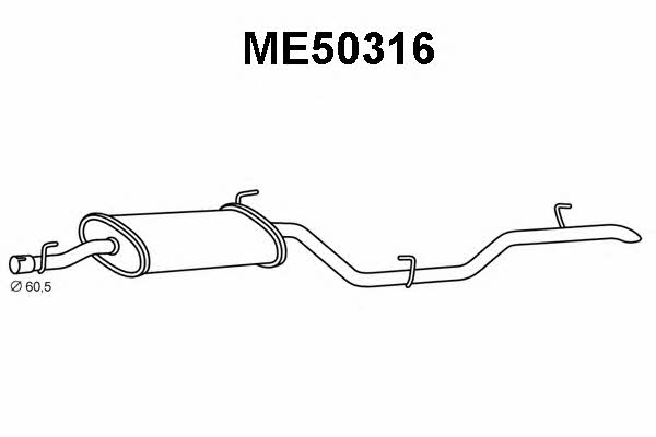 Veneporte ME50316 Глушитель, задняя часть ME50316: Отличная цена - Купить в Польше на 2407.PL!
