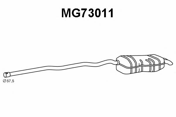 Veneporte MG73011 Глушник, задня частина MG73011: Приваблива ціна - Купити у Польщі на 2407.PL!