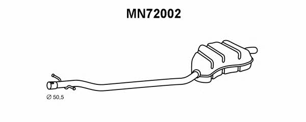 Veneporte MN72002 Tłumik, część tylna MN72002: Atrakcyjna cena w Polsce na 2407.PL - Zamów teraz!