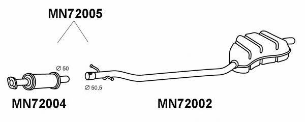 Veneporte MN72005 Глушитель, задняя часть MN72005: Отличная цена - Купить в Польше на 2407.PL!
