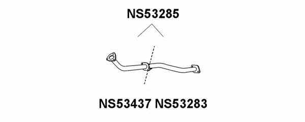 Veneporte NS53283 Exhaust pipe NS53283: Buy near me in Poland at 2407.PL - Good price!