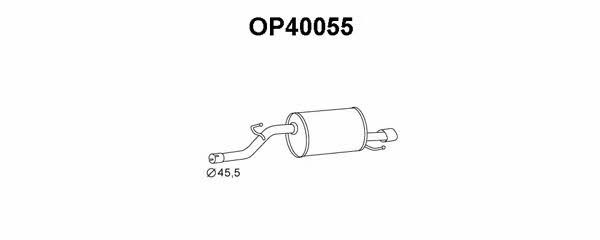Veneporte OP40055 Глушитель, задняя часть OP40055: Отличная цена - Купить в Польше на 2407.PL!