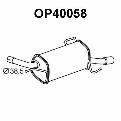 Veneporte OP40058 Глушитель, задняя часть OP40058: Отличная цена - Купить в Польше на 2407.PL!