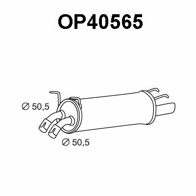 Veneporte OP40565 End Silencer OP40565: Buy near me in Poland at 2407.PL - Good price!