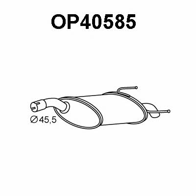 Veneporte OP40585 Глушитель, задняя часть OP40585: Отличная цена - Купить в Польше на 2407.PL!