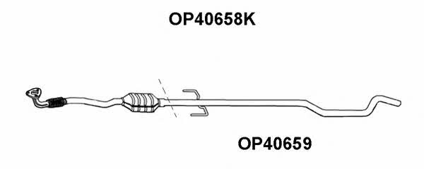 Veneporte OP40659 Exhaust pipe, repair OP40659: Buy near me in Poland at 2407.PL - Good price!