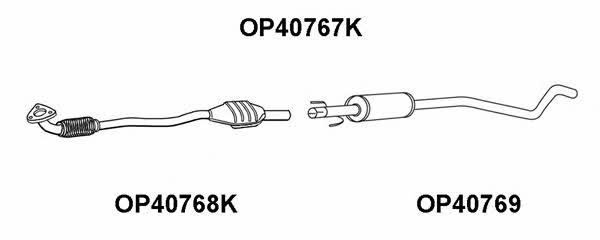 Veneporte OP40767K Katalizator OP40767K: Dobra cena w Polsce na 2407.PL - Kup Teraz!