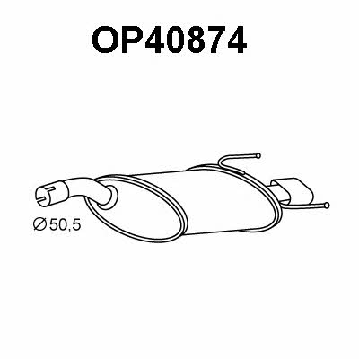 Veneporte OP40874 Глушитель, задняя часть OP40874: Отличная цена - Купить в Польше на 2407.PL!