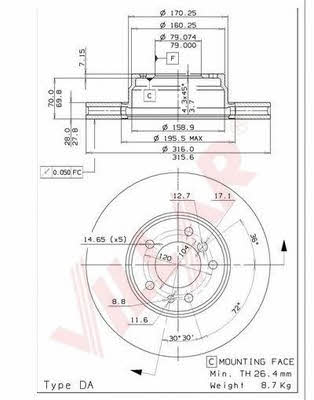 Villar 628.1451 Bremsscheibe 6281451: Kaufen Sie zu einem guten Preis in Polen bei 2407.PL!