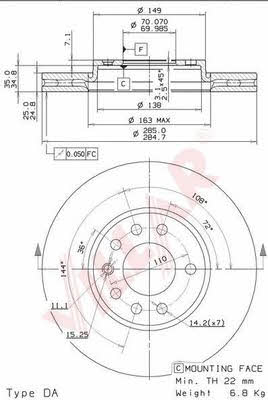 Villar 628.2113 Bremsscheibe 6282113: Kaufen Sie zu einem guten Preis in Polen bei 2407.PL!