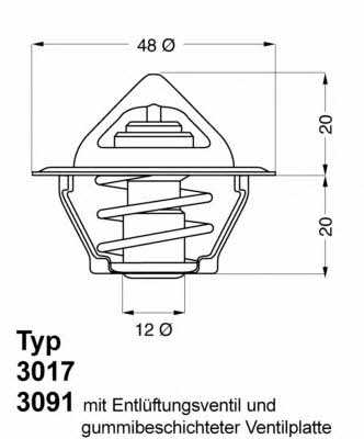Wahler 3017.83 Thermostat, coolant 301783: Buy near me at 2407.PL in Poland at an Affordable price!