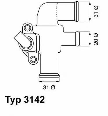 Wahler 3142.90D Thermostat housing 314290D: Buy near me in Poland at 2407.PL - Good price!