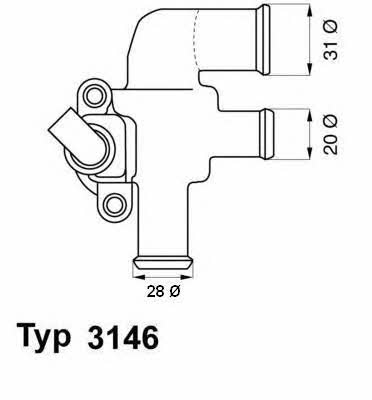 Wahler 3146.90D Thermostat, coolant 314690D: Buy near me in Poland at 2407.PL - Good price!