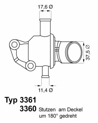 Wahler 3360.87D Thermostat, coolant 336087D: Buy near me in Poland at 2407.PL - Good price!