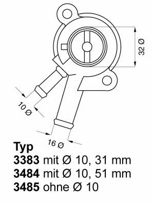 Wahler 3383.87 Thermostat, coolant 338387: Buy near me in Poland at 2407.PL - Good price!