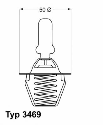 Wahler 3469.91D Thermostat, coolant 346991D: Buy near me at 2407.PL in Poland at an Affordable price!