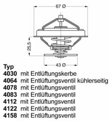 Wahler 4078.65D Termostat, środek chłodzący 407865D: Atrakcyjna cena w Polsce na 2407.PL - Zamów teraz!