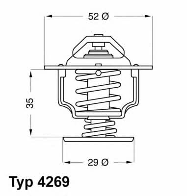 Wahler 4269.78D Thermostat, coolant 426978D: Buy near me in Poland at 2407.PL - Good price!