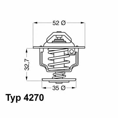 Wahler 4270.88D Thermostat, coolant 427088D: Buy near me in Poland at 2407.PL - Good price!