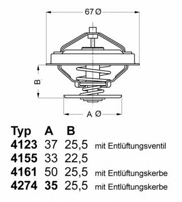 Wahler 4274.92D Thermostat, coolant 427492D: Buy near me in Poland at 2407.PL - Good price!