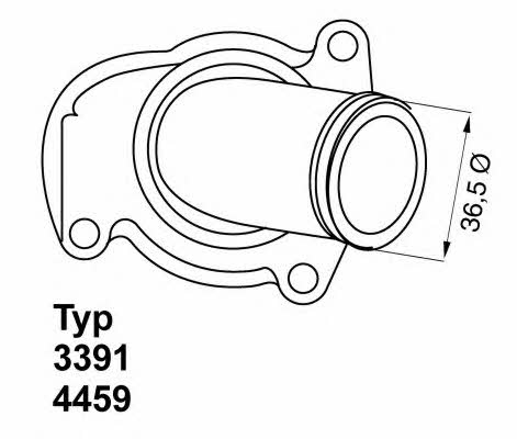 Wahler 4459.92D Thermostat housing 445992D: Buy near me in Poland at 2407.PL - Good price!