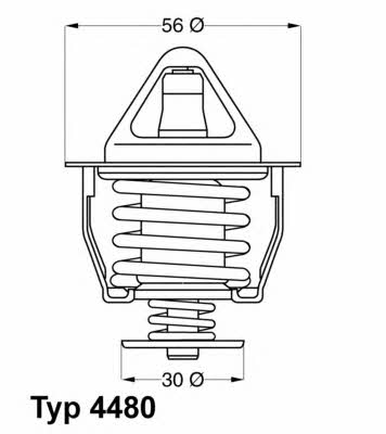 Wahler 4480.82D Thermostat, coolant 448082D: Buy near me in Poland at 2407.PL - Good price!