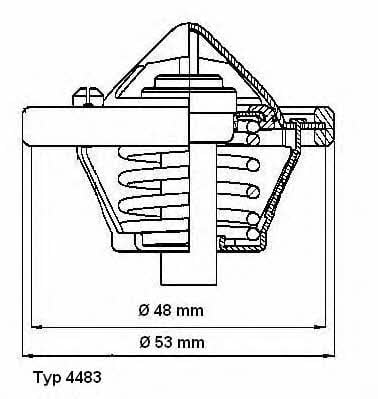 Wahler 4483.82D Thermostat, coolant 448382D: Buy near me in Poland at 2407.PL - Good price!