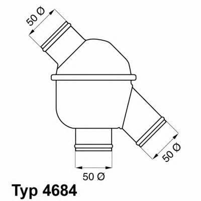 Wahler 4684.80/1 Thermostat, coolant 4684801: Buy near me in Poland at 2407.PL - Good price!