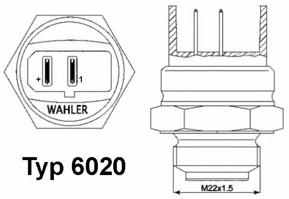 Wahler 6020.92D Датчик включения вентилятора 602092D: Отличная цена - Купить в Польше на 2407.PL!