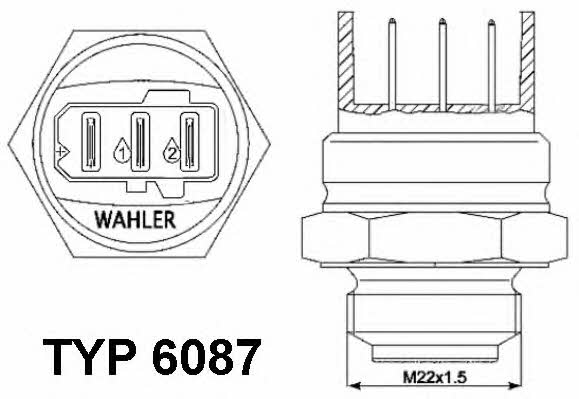 Wahler 6087.87D Датчик включения вентилятора 608787D: Отличная цена - Купить в Польше на 2407.PL!