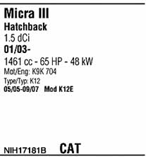  NIH17181B Система выпуска отработаных газов NIH17181B: Отличная цена - Купить в Польше на 2407.PL!