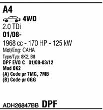  ADH26847BB Система випуску відпрацьованих газів ADH26847BB: Приваблива ціна - Купити у Польщі на 2407.PL!