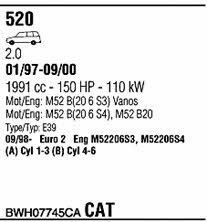  BWH07745CA Система выпуска отработаных газов BWH07745CA: Отличная цена - Купить в Польше на 2407.PL!