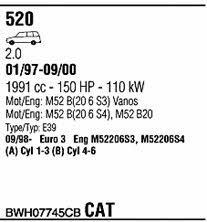  BWH07745CB Система выпуска отработаных газов BWH07745CB: Отличная цена - Купить в Польше на 2407.PL!